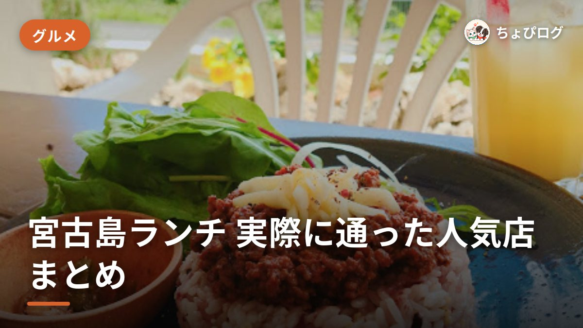 宮古島のランチどこにする？島じゅうの飲食店をジャンル別に食べ歩いてきたよのサムネイル