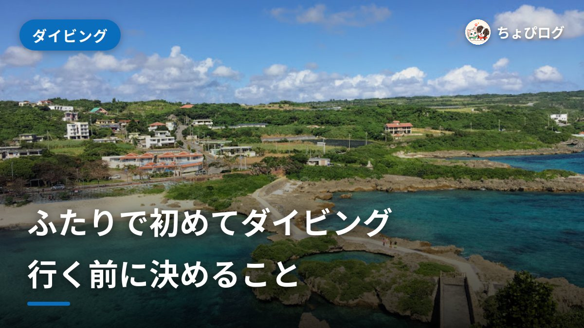 ふたりで初めてダイビング、行く前に決めておくことのサムネイル