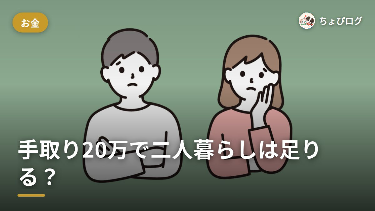 二人暮らしの生活費、手取り20万円で足りるの？内訳を全部まとめましたのサムネイル