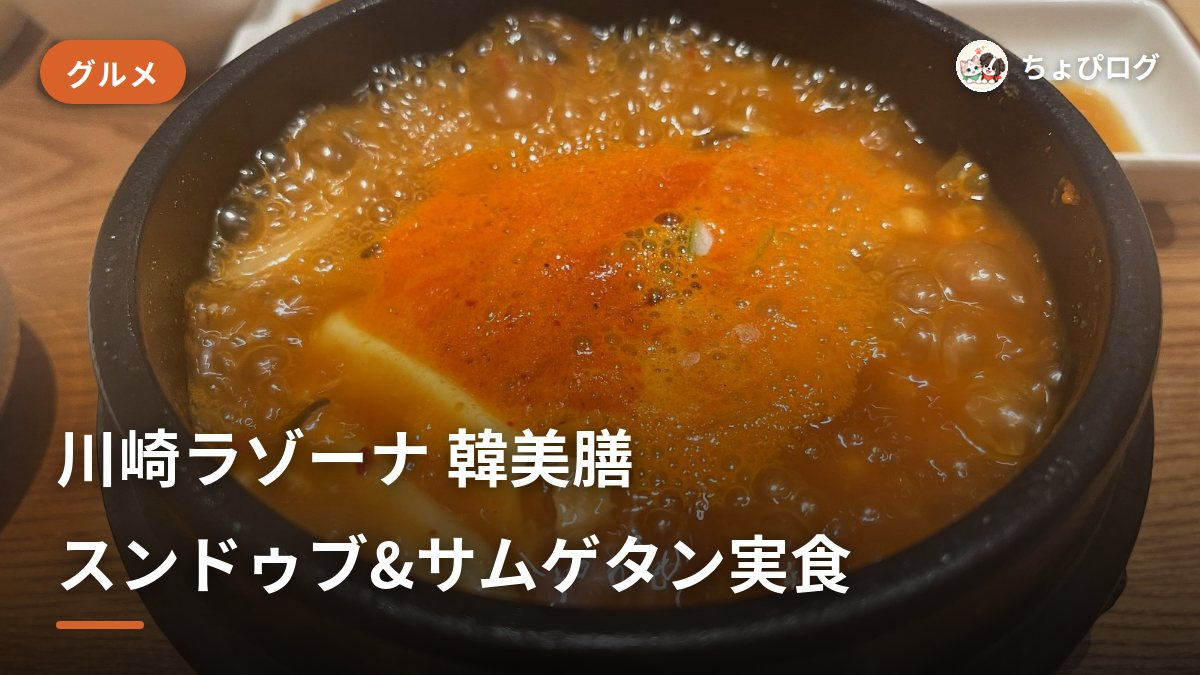 【川崎】韓美膳（ハンビジェ）ラゾーナ川崎でスンドゥブ＆サムゲタンを実食！のサムネイル
