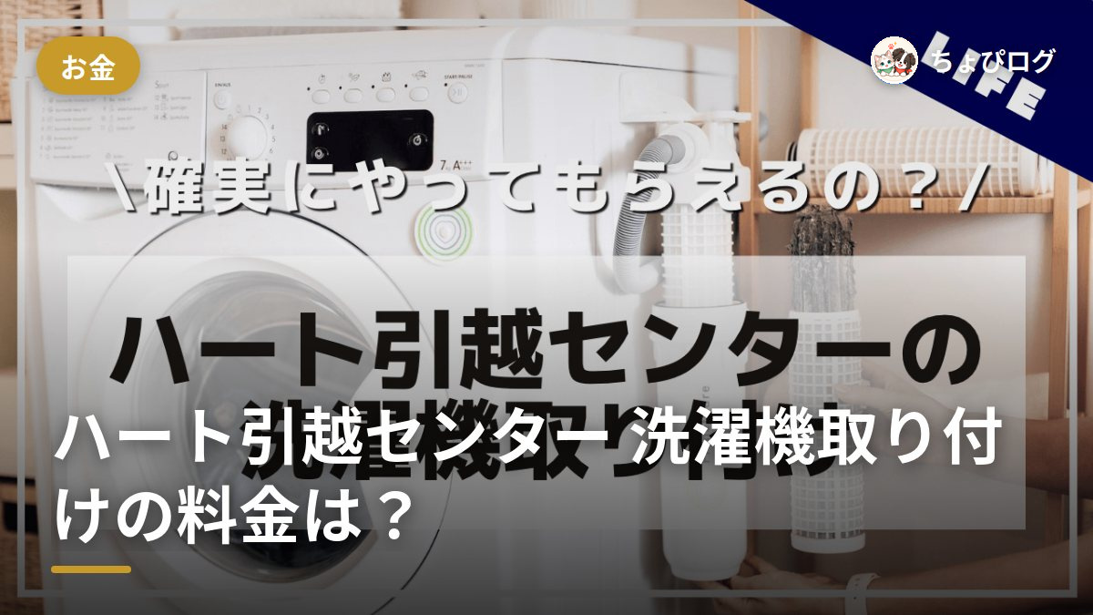 ハート引越センターの洗濯機取り付けって実際どう？料金¥8,000でも設置してもらえなかった話のサムネイル
