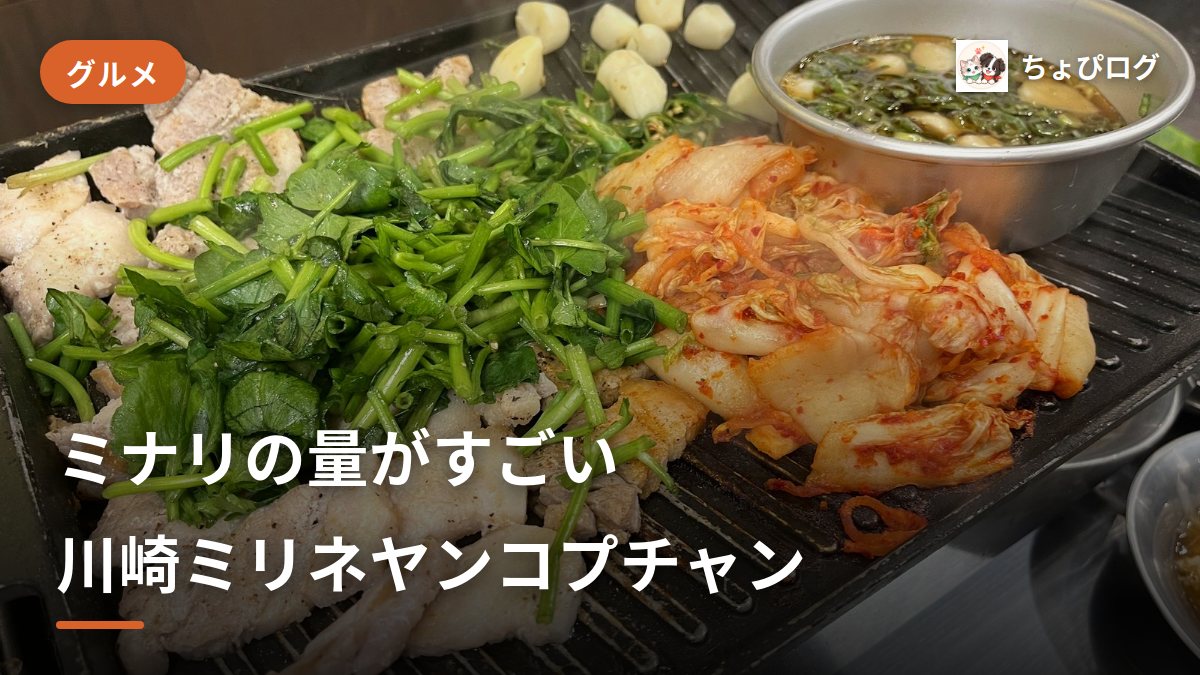 【川崎】ミリネヤンコプチャンでミナリサムギョプサルを実食｜2人前とは思えない超ボリューム！のサムネイル