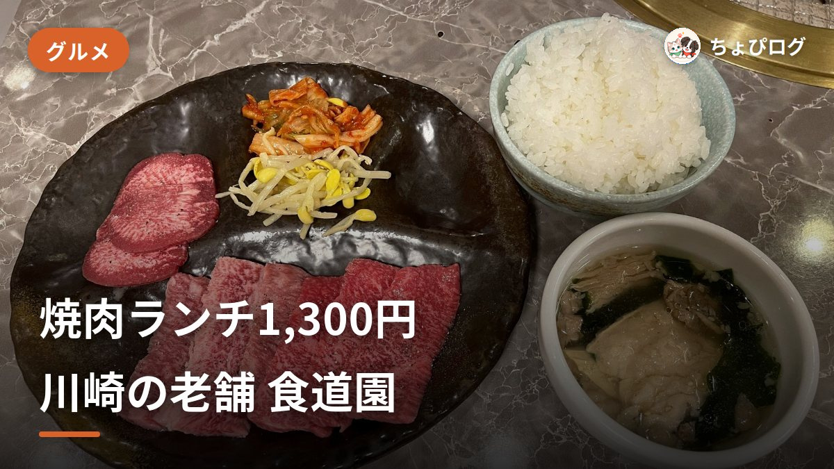 【川崎】焼肉ランチは1,300円！1961年創業の老舗「食道園」でタン塩・カルビ・ロースを実食のサムネイル