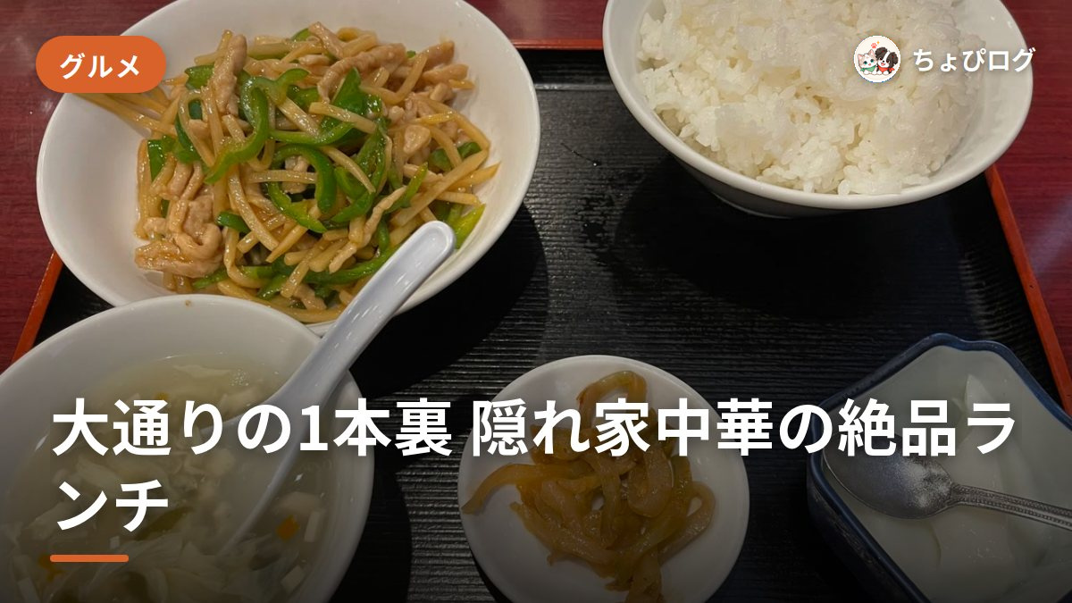横浜・栄町の隠れ家中華「江南酒家」ランチが激うま！青椒肉絲とえびそばのサムネイル
