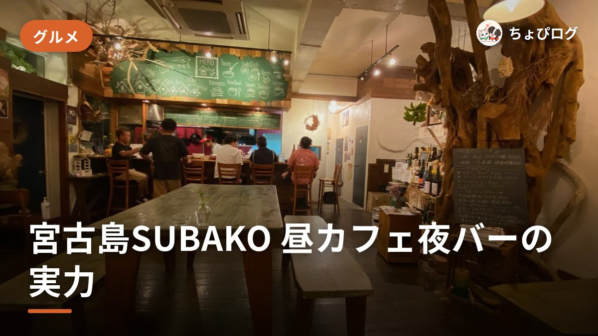 宮古島SUBAKOは昼カフェ夜バー、島食材がおしゃれに旨いのサムネイル