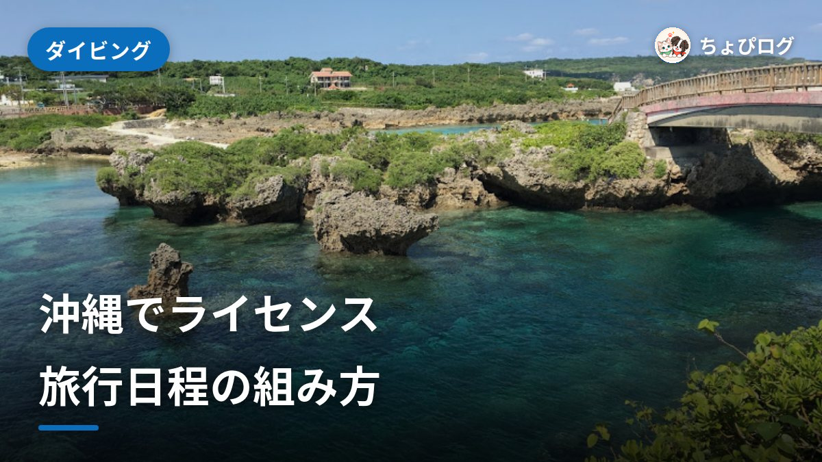 沖縄旅行でダイビングのライセンス、旅程はこう組むのサムネイル