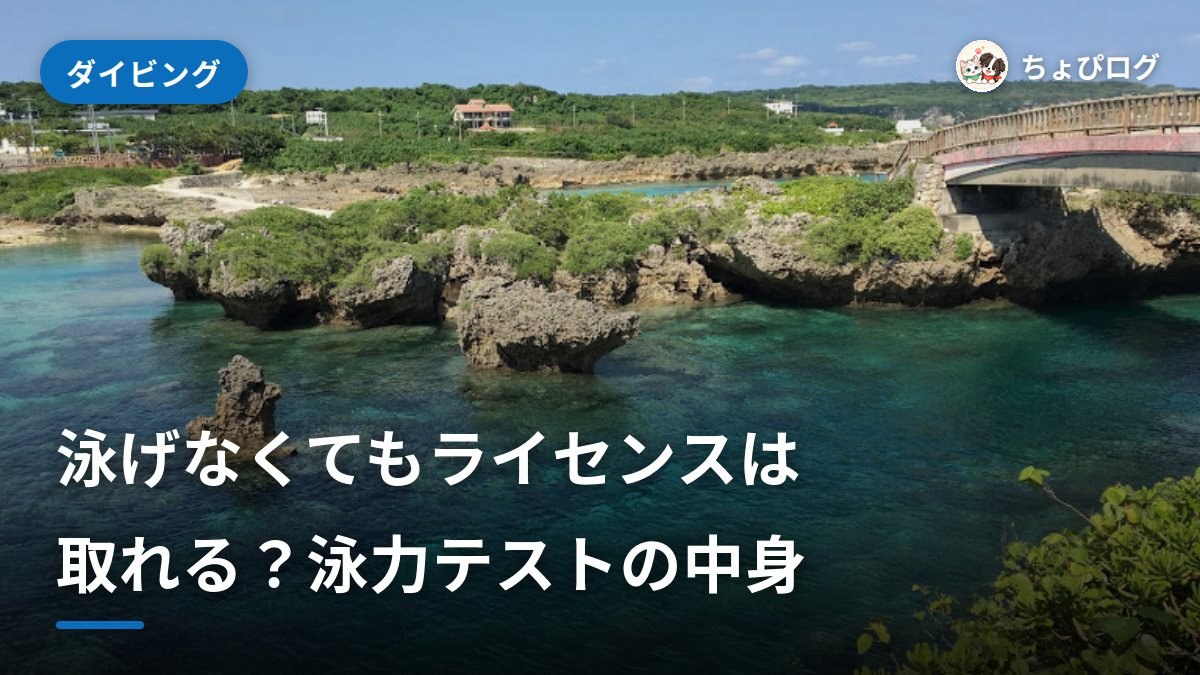 ダイビングのライセンス講習に泳力テストはある？泳げない人の準備のサムネイル