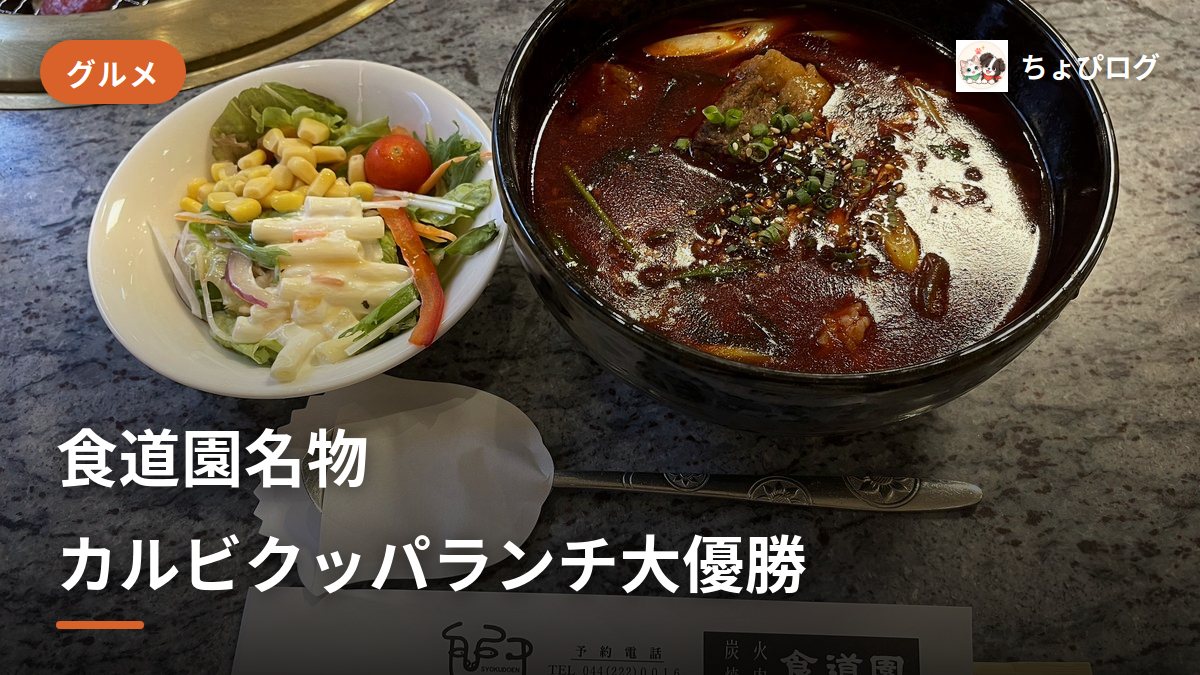【川崎】食道園名物カルビクッパランチが大優勝！真っ赤でも辛くない、スプーンで割れる柔らかさのサムネイル