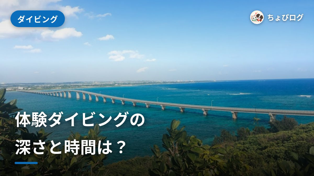 体験ダイビングって何メートル潜るの？深さと時間のほんとのところのサムネイル