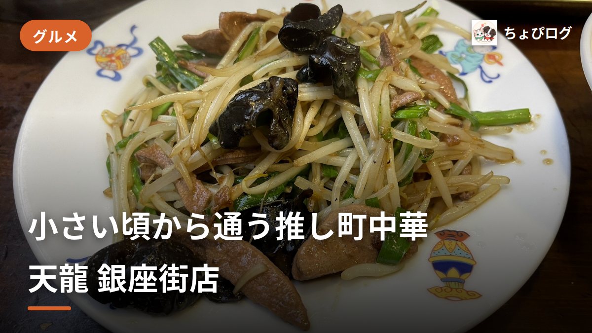 【川崎】町中華は天龍一択！私の推し店でニラレバ＆ライス実食のサムネイル