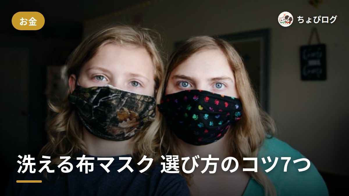 洗える布マスク、失敗しない選び方のコツ7つのサムネイル